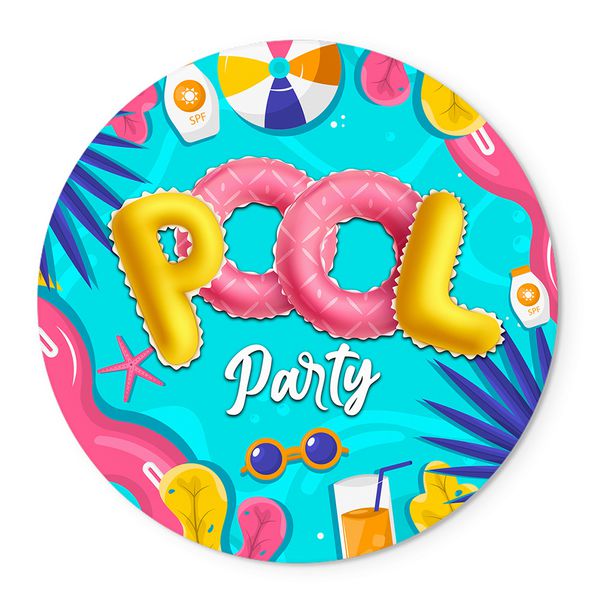 Painel Temático Pool Party Unicórnio Veste Fácil C/ Elástico