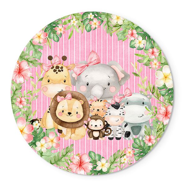 Painel Temático Safari Rosa Veste Fácil C/ Elástico