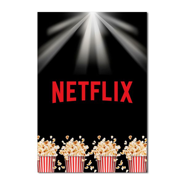 Painel Festa Retangular Tema Netflix