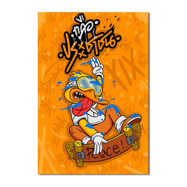 Painel Festa Retangular Tema Skate