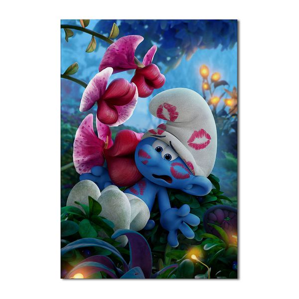 Painel Festa Retangular Tema Smurfs
