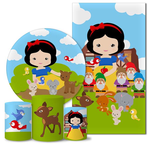 Trio Capas + Painéis Casado Branca de Neve Cute Veste Fácil