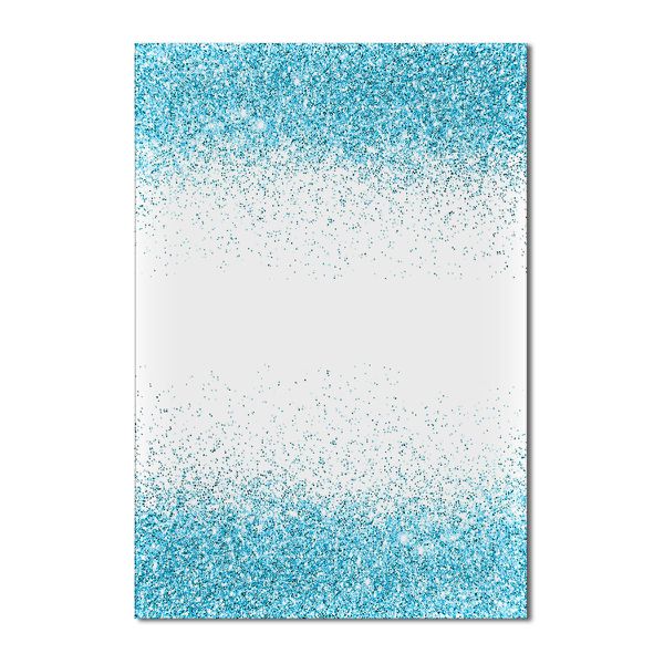 Painel Festa Retangular Glitter Branco e Azul