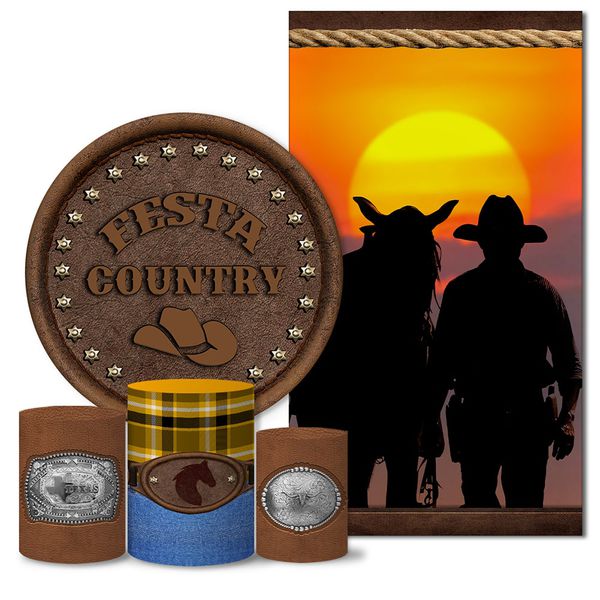 Trio Capas + Painéis Casado Festa Country Veste Fácil