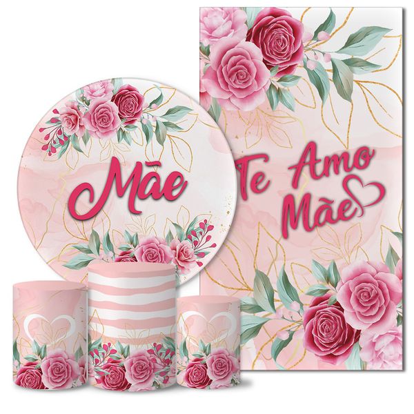 Trio Capas + Painéis Casado Tema Dia Das Mães 2 Veste Fácil C/ Elástico