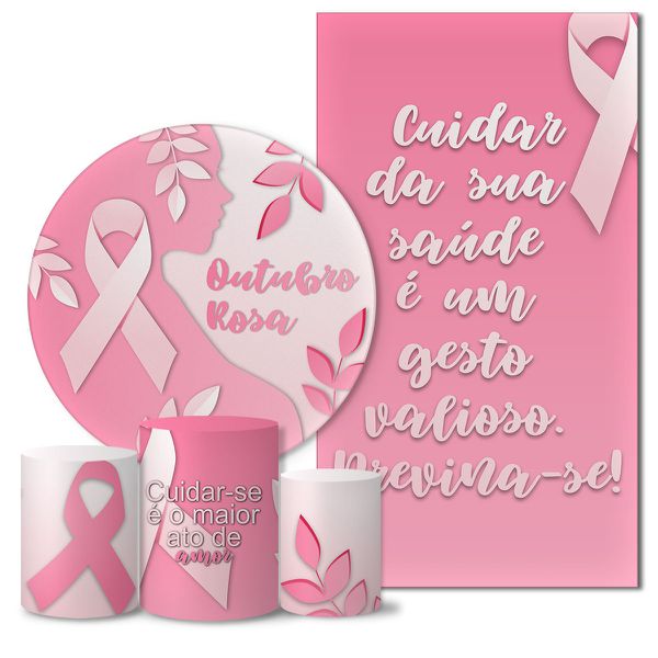 Trio Capas + Painéis Casado Outubro Rosa Veste Fácil