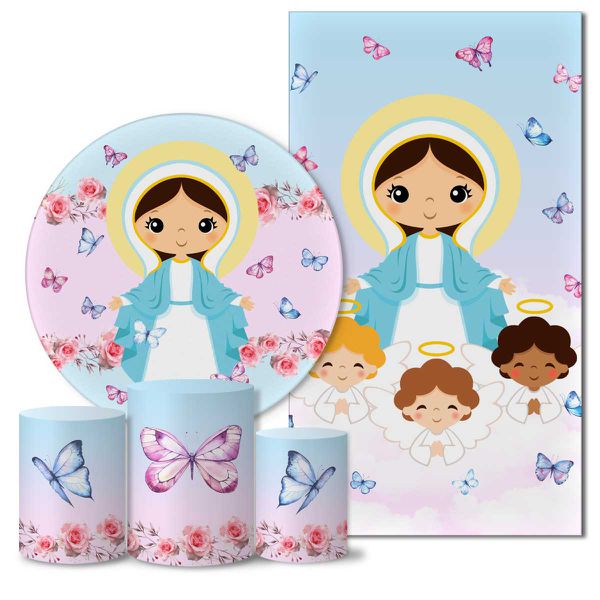 Trio Capas + Painéis Casado Virgem Maria Cute Veste Fácil