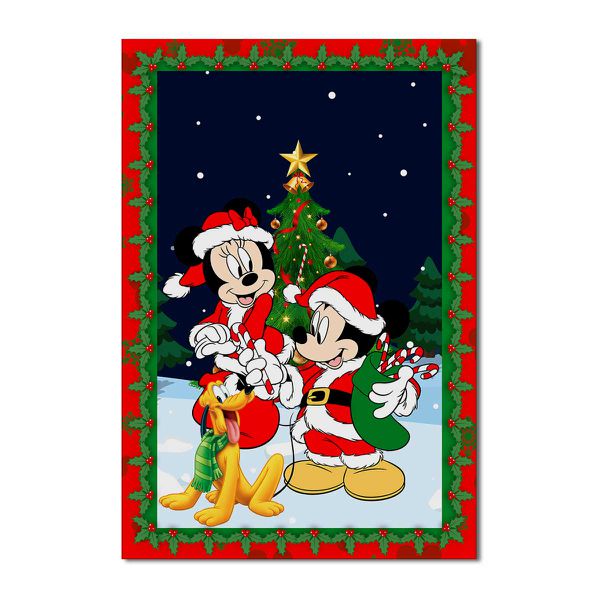 Painel Festa Retangular Mickey Natal 