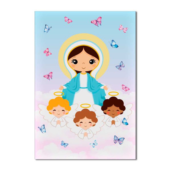 Painel Festa Retangular Virgem Maria Cute