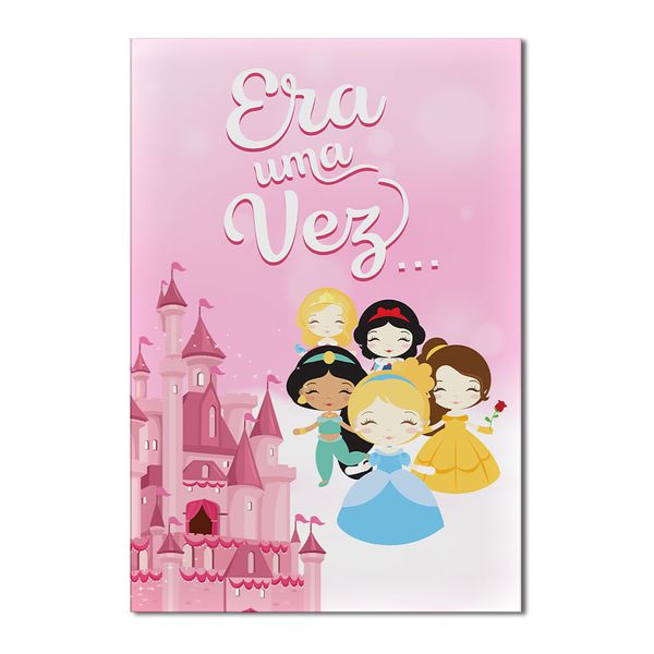 Painel Festa Retangular Princesas Cute
