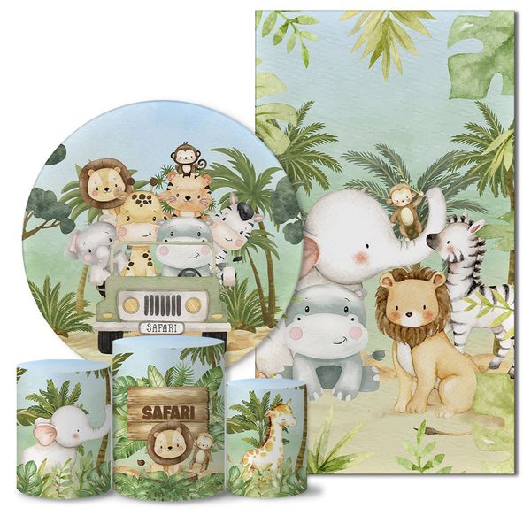 Trio Capas + Painéis Casado Tema Safari Aquarela Veste Fácil