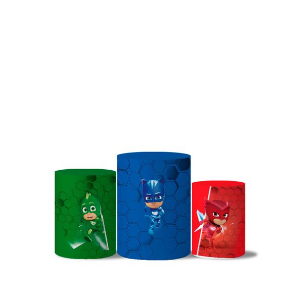 Trio Capas Cilindros Tema Pj Masks 2