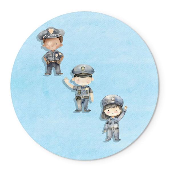 Painel Redondo Tema Policial Baby