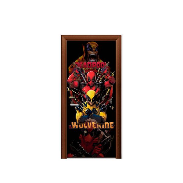 Capa de Porta Veste Facil Com Elástico Tema Deadpool e Wolverine