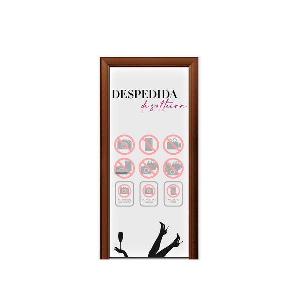 Capa de Porta Tema Despedida De Solteira