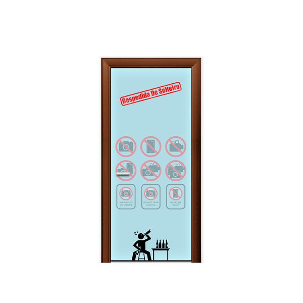 Capa de Porta Tema Despedida De Solteiro