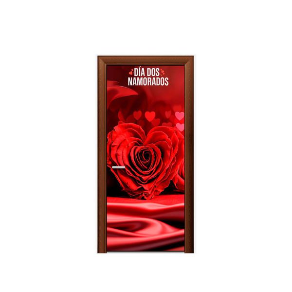 Capa de Porta Tema Dia Dos Namorados Rosas Vermelhas