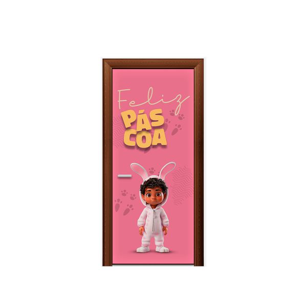 Capa de Porta Tema Feliz Pascoa