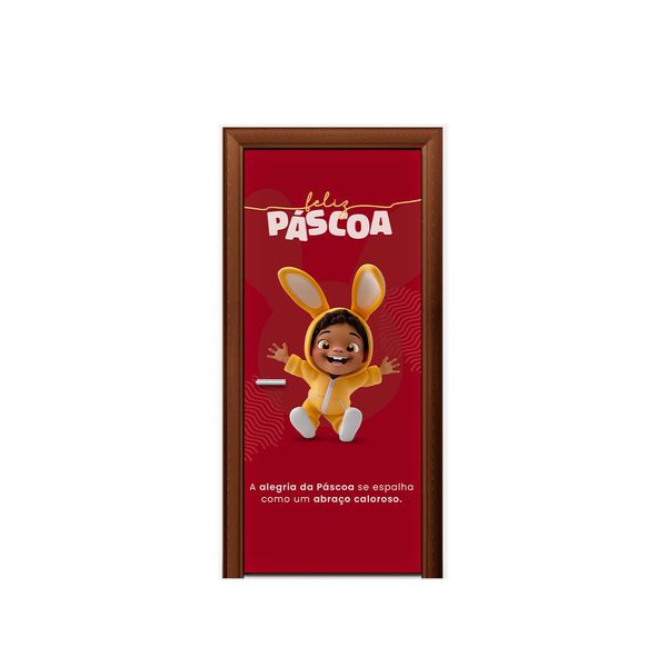 Capa de Porta Tema Feliz Pascoa 3
