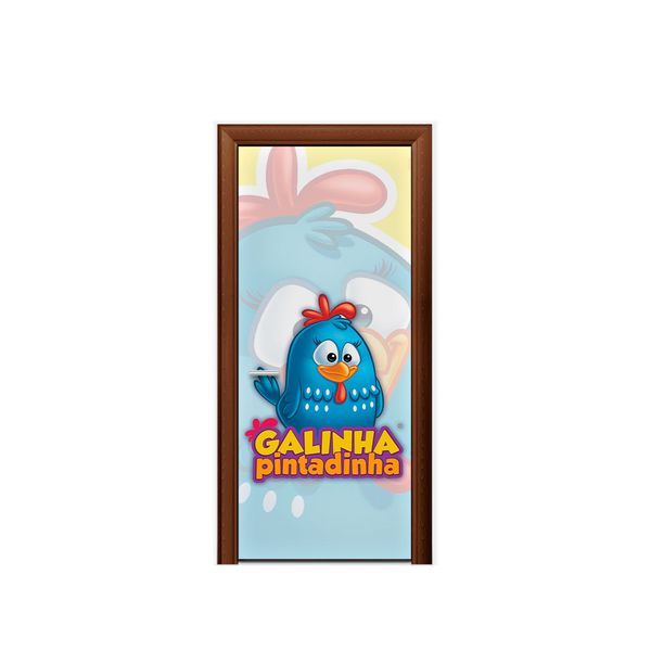 Capa de Porta Tema Galinha Pintadinha Novo