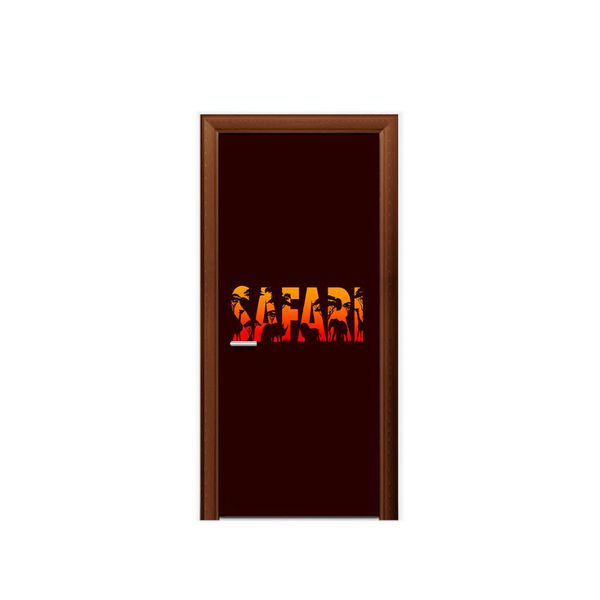 Capa de Porta Tema Safari Sombras