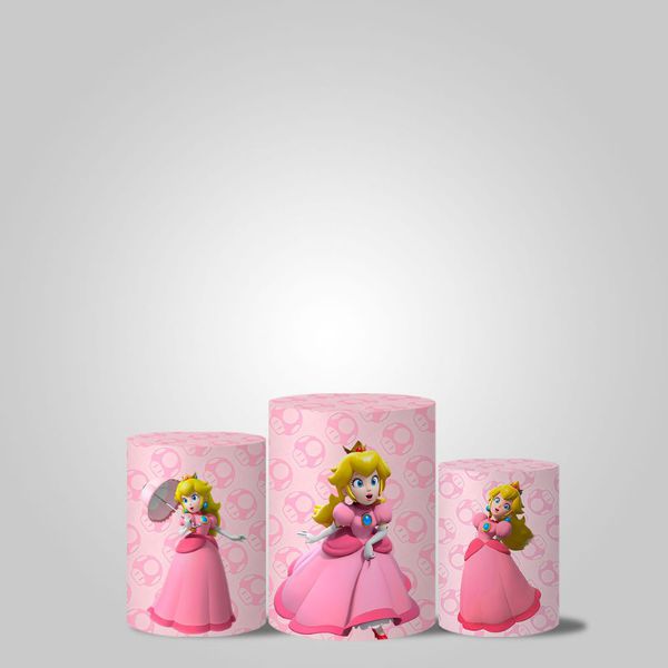 Trio Capas Cilindro Tema Princesa Peach