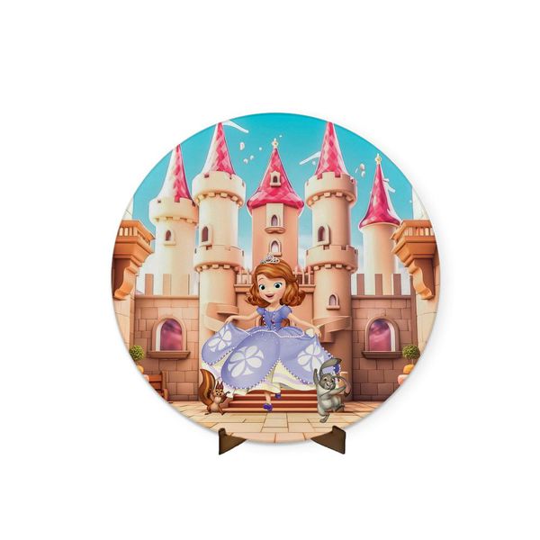 Painel Redondo 50x50 Princesinha Sofia