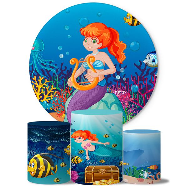 Trio Capas Cilindros + Painel Fundo do Mar 2 Veste Fácil