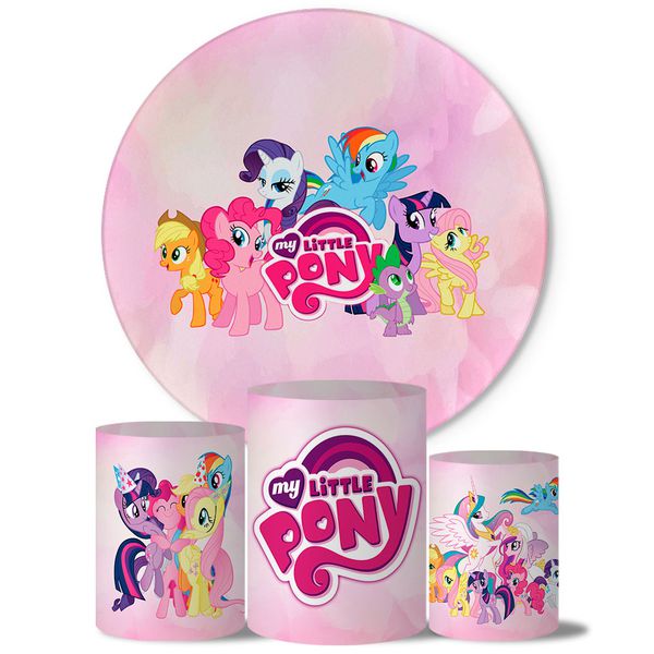 Trio Capas Cilindros + Painel Tema Little Pony 2 Veste Fácil