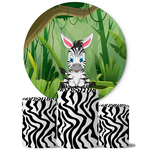 Trio Capas Cilindros + Painel Tema Zebra Veste Fácil