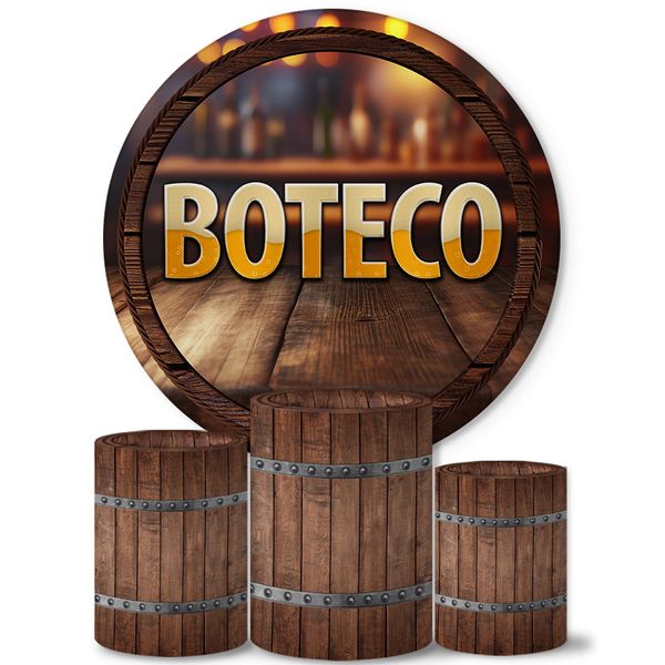 Trio Capas Cilindros + Painel Tema Boteco Veste Fácil