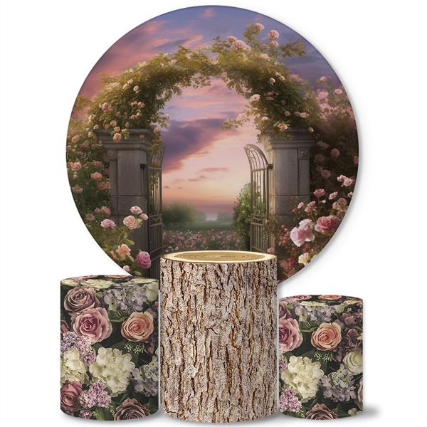 Trio Capas Cilindros + Painel Tema Jardim 2 Veste Fácil