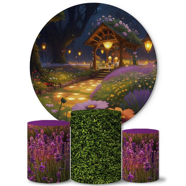 Trio Capas Cilindros + Painel Tema Jardim Veste Fácil