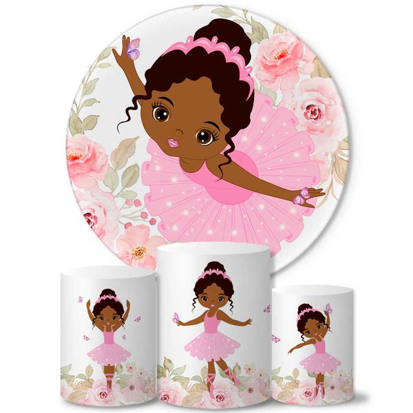 Trio Capas Cilindros + Painel Tema Bailarina Floral 2 Veste Fácil