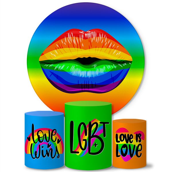 Trio Capas Cilindros + Painel Tema Lgbt Love Veste Fácil