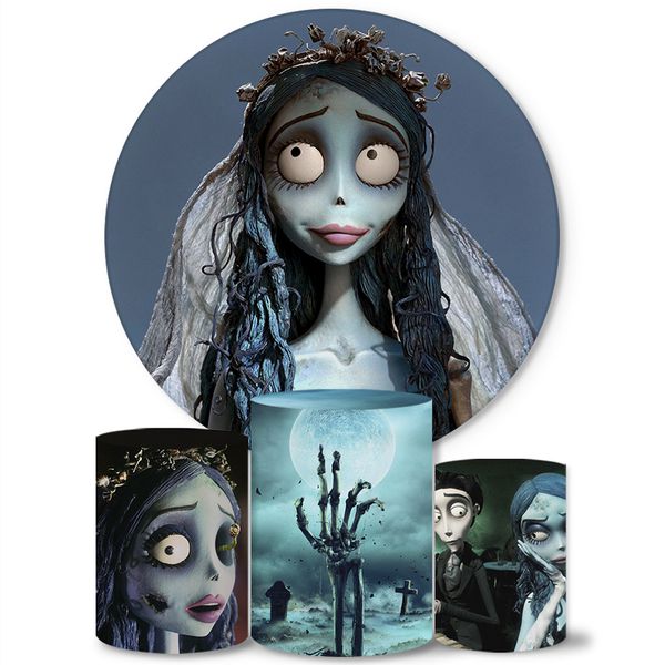Trio Capas Cilindros + Painel Tema Noiva Cadáver Veste Fácil