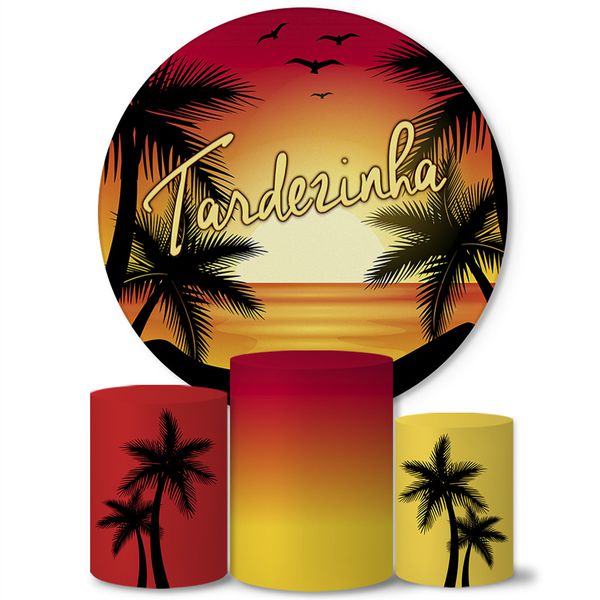 Trio Capas Cilindros + Painel Tema Tardezinha 4 Veste Fácil