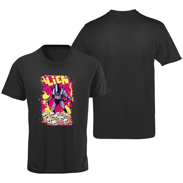 Camiseta Premium Alien Caveira Preta