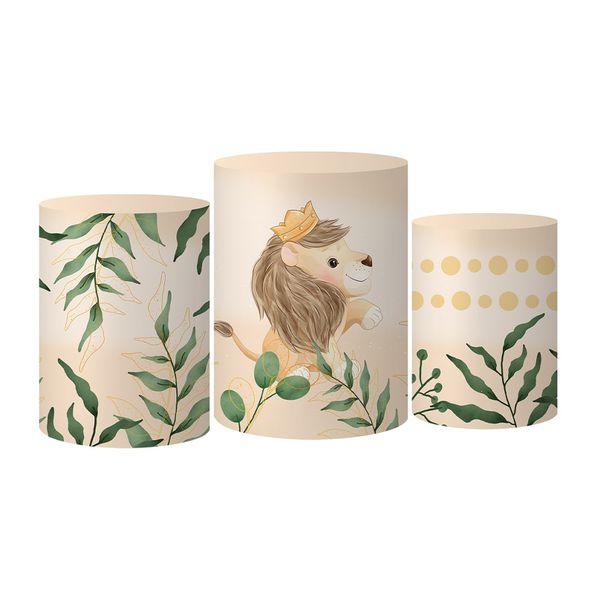 Trio Capas Cilindro Tema Safari Baby Veste Fácil C/ Elástico