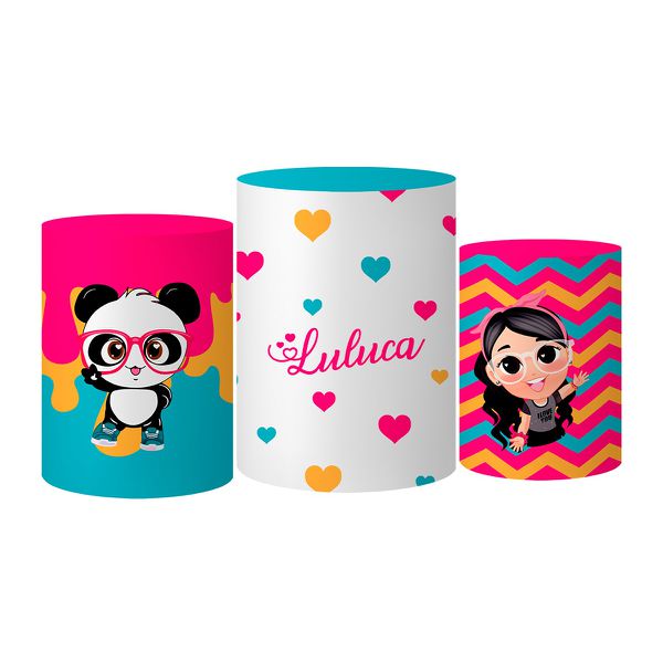 Trio Capas Cilindro Tema Luluca Veste Fácil C/ Elástico 