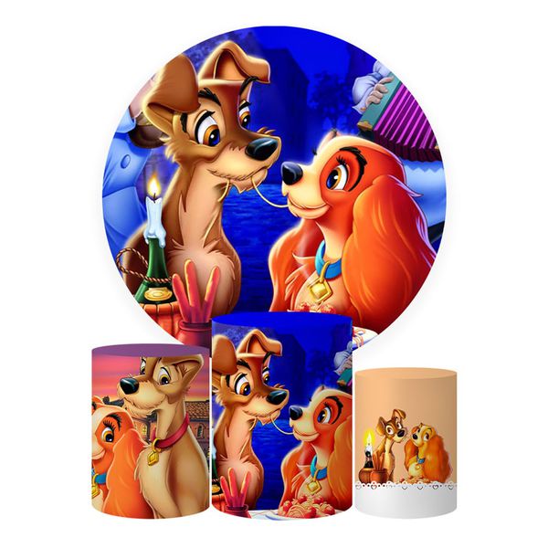 Trio Capas Cilindros + Painel Tema Dama Vagabundo Veste Fácil