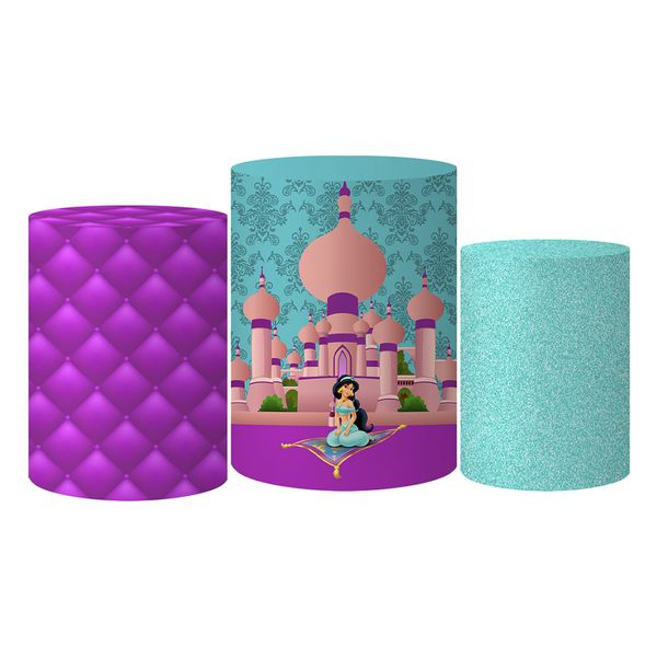 Trio Capas Cilindro Tema Jasmine Veste Fácil C/ Elástico
