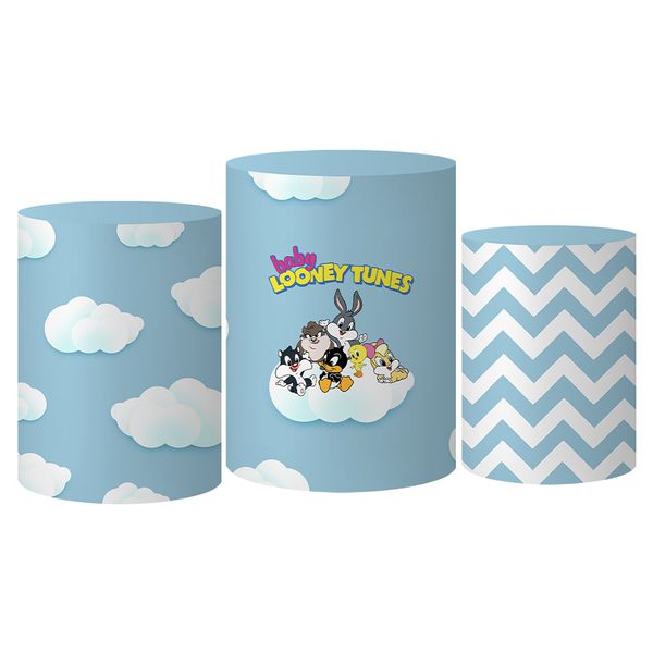 Trio Capas Cilindro Tema Looney Tunes Baby Veste Fácil C/ Elástico