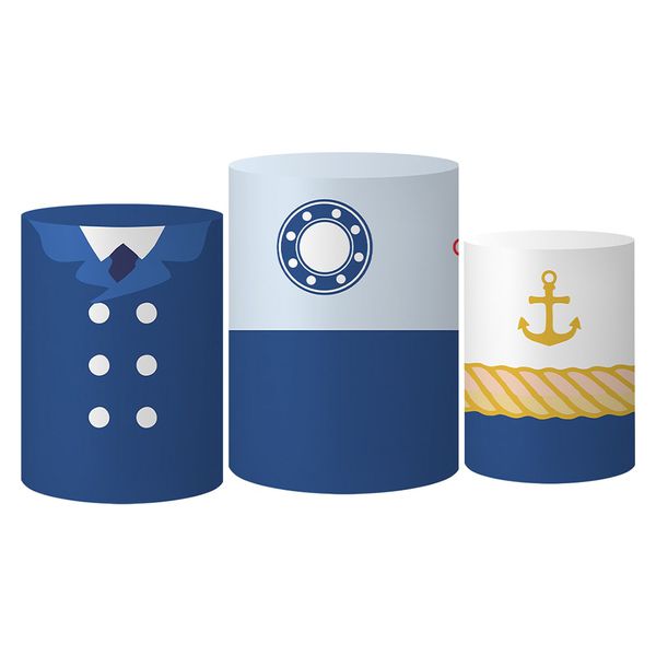 Trio Capas Cilindro Tema Marinheiro Veste Fácil C/ Elástico