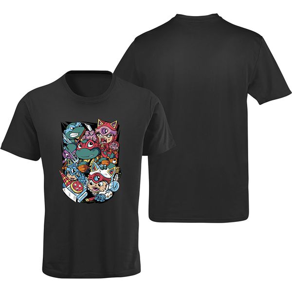 Camiseta Premium Personagens Preta