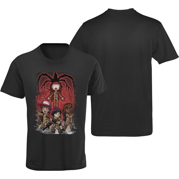 Camiseta Premium Stranger Things Preta