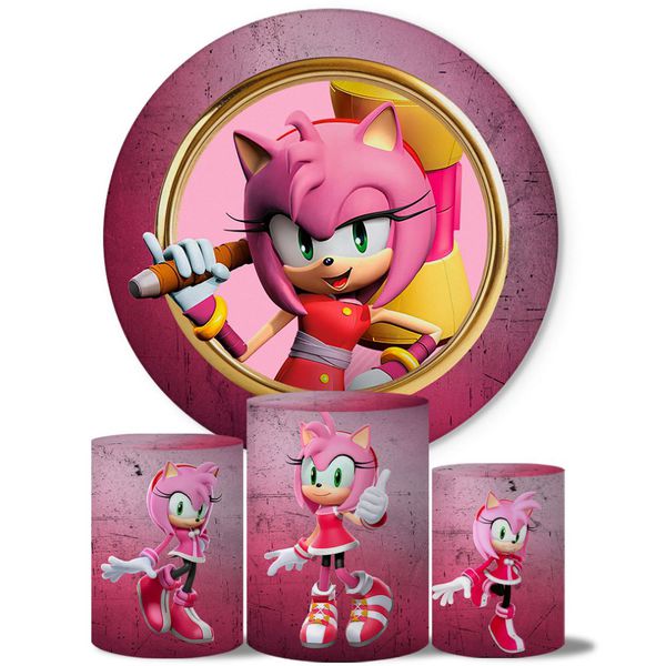 Trio Capas Cilindros + Painel Tema Rose Sonic Veste Fácil