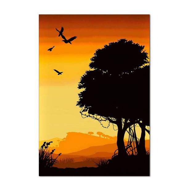 Painel Retangular Tema Safari Sombras