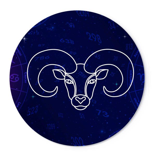 Capas Painel Redondo Tema Signo Aries Veste Fácil C/ Elástico