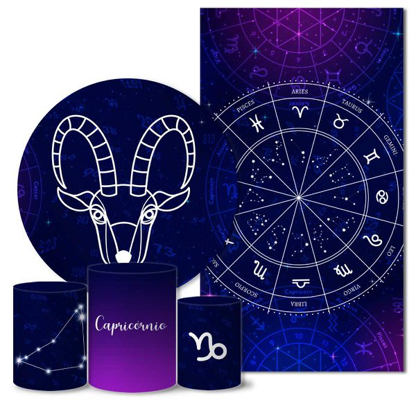 Trio Capas + Painéis Casado Tema Signo Capricórnio Veste Fácil